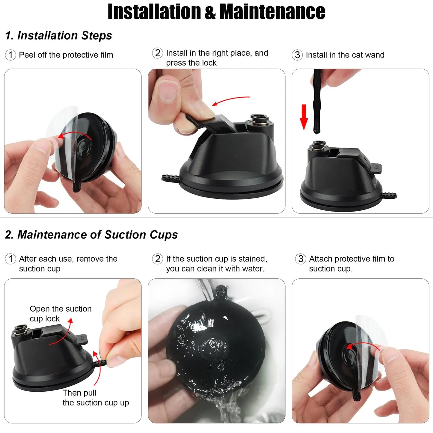 2 Wands with Base & 6 Feather Interactive Cat Toy Set